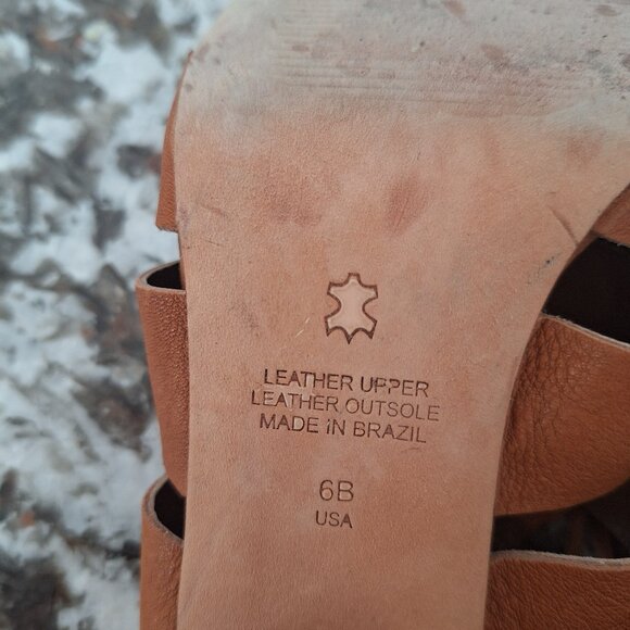 ARRICCI Brown  Leather Lace-Up heel sandals size 6B - Picture 8 of 9